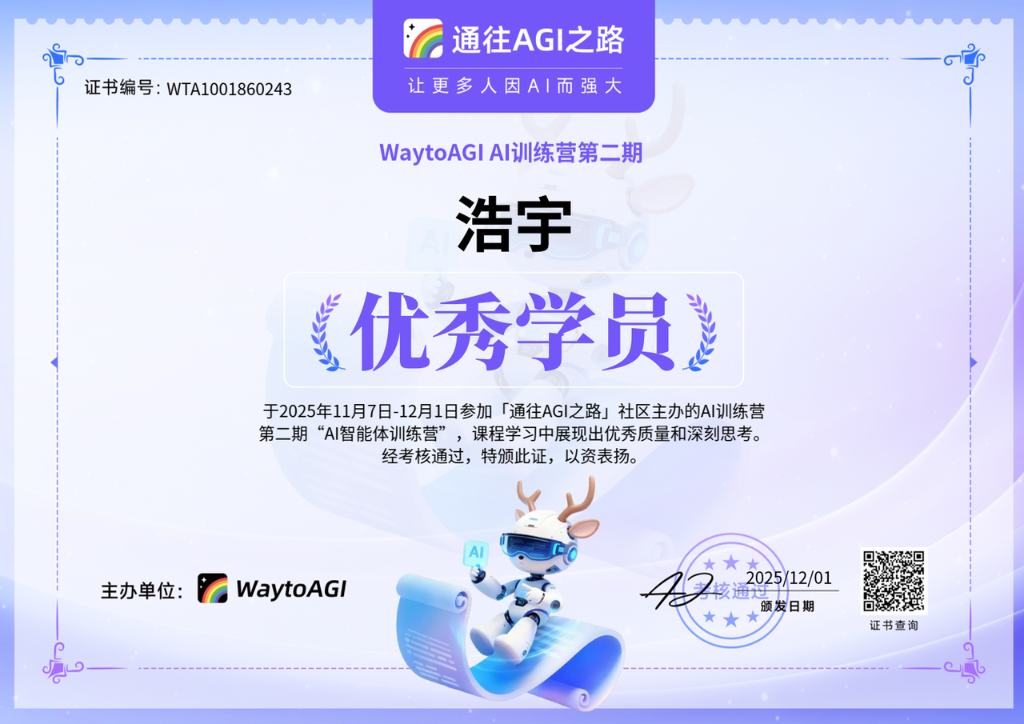WaytoAGI AI训练营第二期 优秀学员